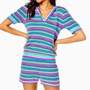 Brand new Lilly Pulitzer Avington Sweater Hoodie and Short Set